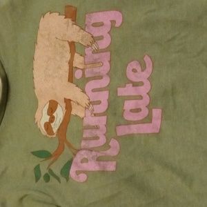 Long sleeve green sloth